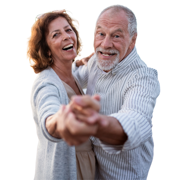 Happy Senior Couple Dancing in Elk Grove, CA